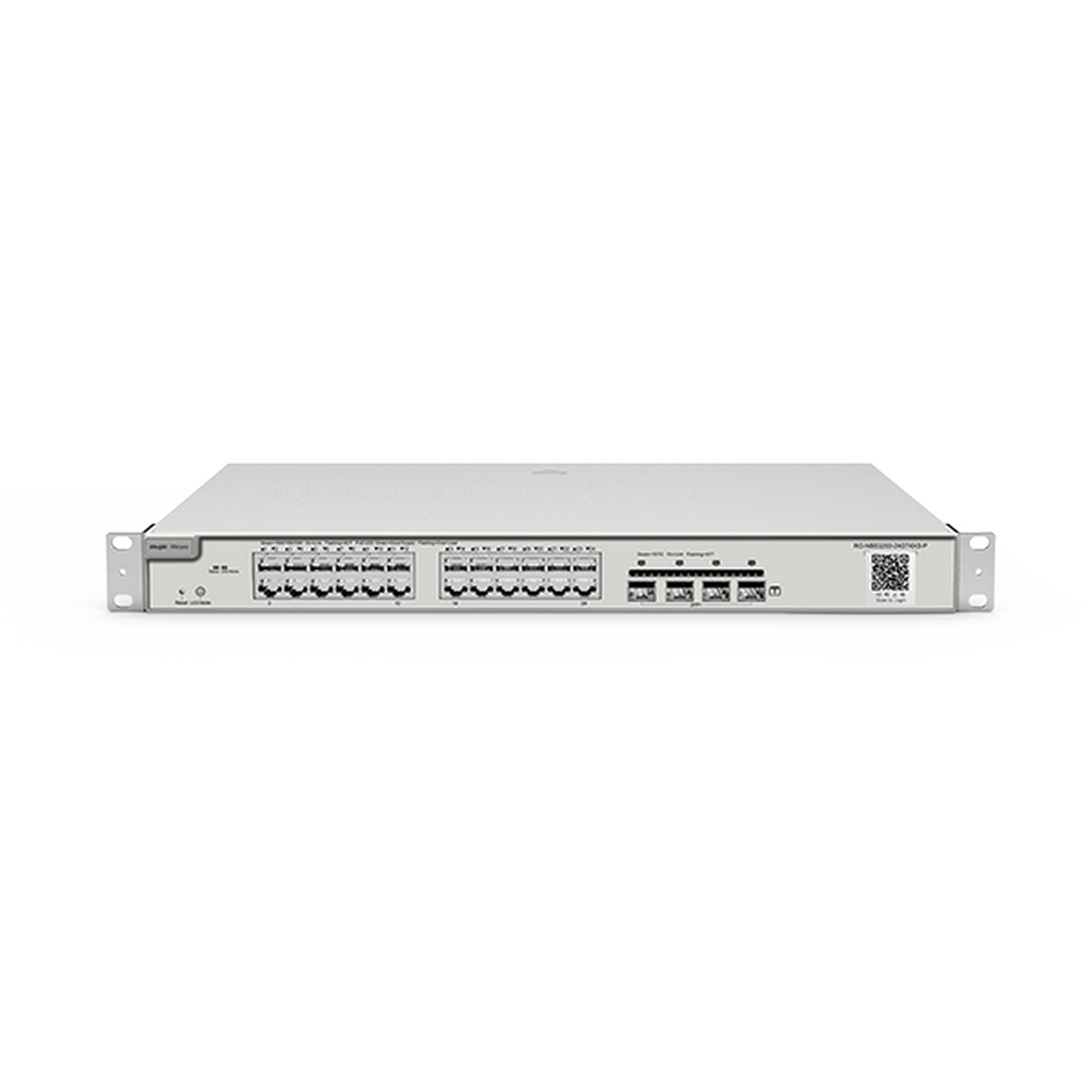 Reyee RG-NBS3200-24GT4XS-P 24 Portlu, 10/100/1000 Gigabit, L2 Yönetilebilir Switch, 4*10G SFP, 24 Port PoE (370W)