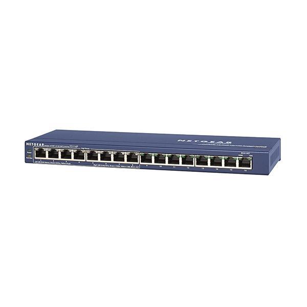NetGear FS116PEU 16 Portlu 10/100 Fast Ethernet switch - 8 Port PoE (70W)