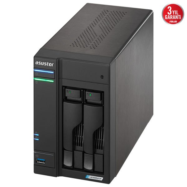 ASUSTOR AS6702T 2 BAY NAS(2X22TB Desteği), 4GB DDR4, M.2 x4, 2.5GbE x2 DEPOLAMA ÜNİTESİ