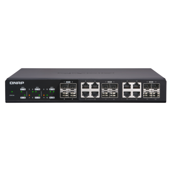 QNAP QSW-1208-8C 12 Port SFP+ Switch, 8 Port 10Base-T Combo
