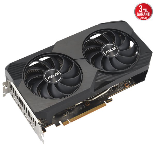 ASUS DUAL-RX7600-O8G RX7600 8GB GDDR6X 128Bit 3xDP/1xHDMI Ekran Kartı