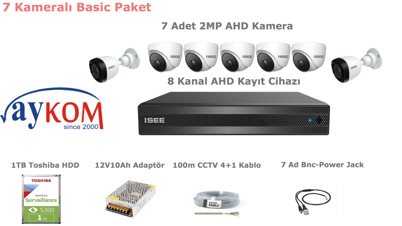 ISEE 7 Kameralı Basic Paket (2+5)