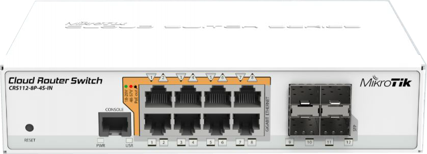 Cloud Router Switch CRS112-8P-4S Poe ,Fiber Switch
