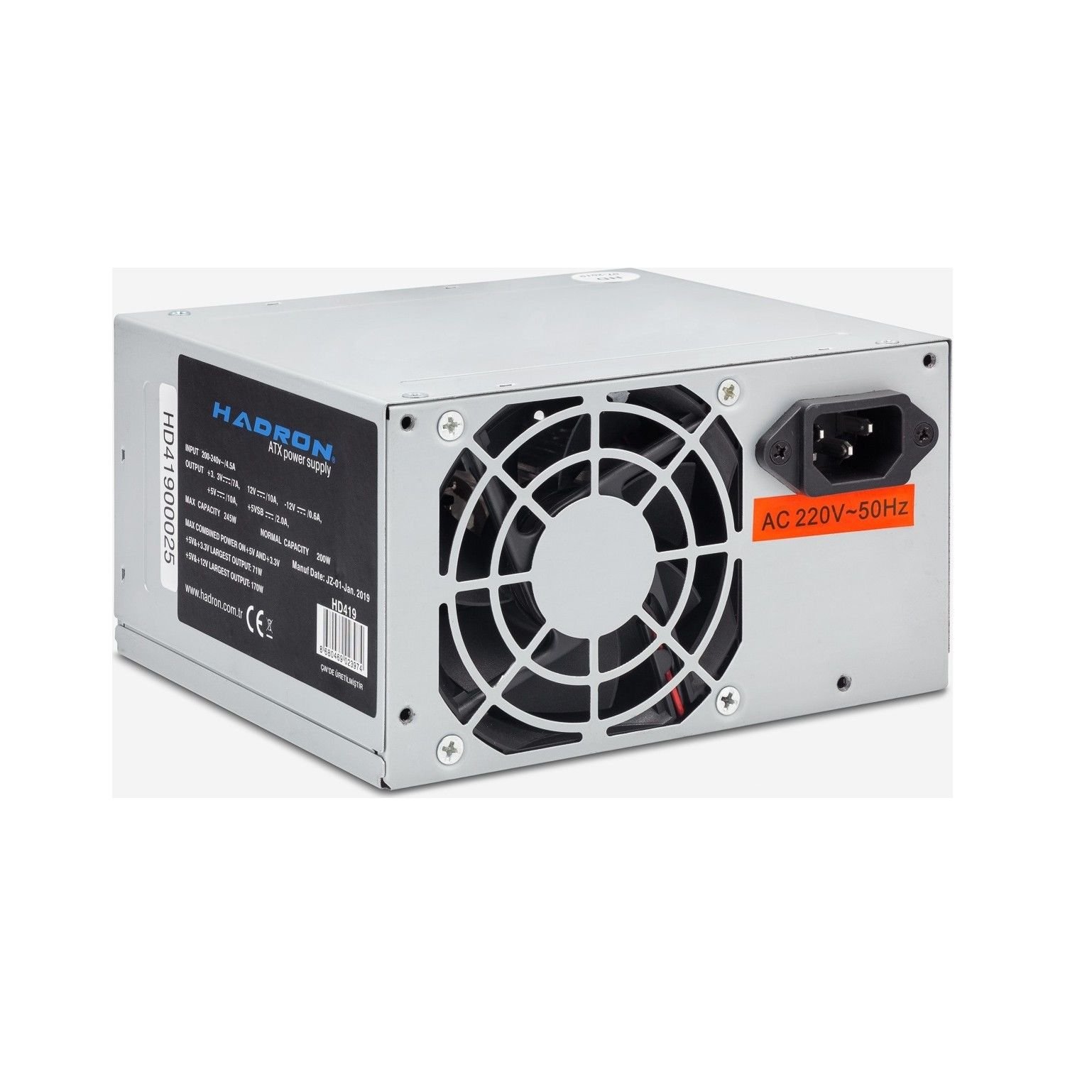 HADRON HD419 200W 8CM FAN POWER SUPPLY