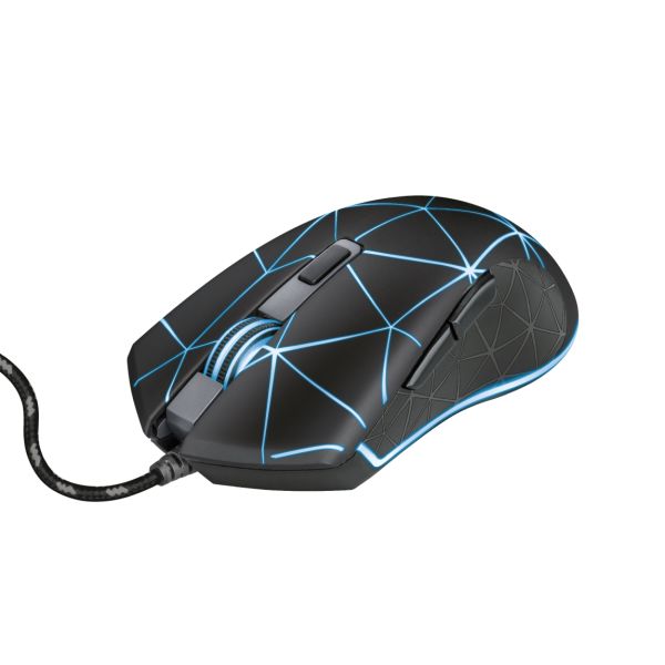 TRUST LOCX 22988 GXT 133 USB 4000 DPI SİYAH 6XBUTTONS RGB GAMING MOUSE