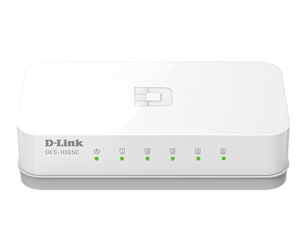 D-Link 5 port 10/100Base-T unmanged switch (plastic casing) EU Plug
