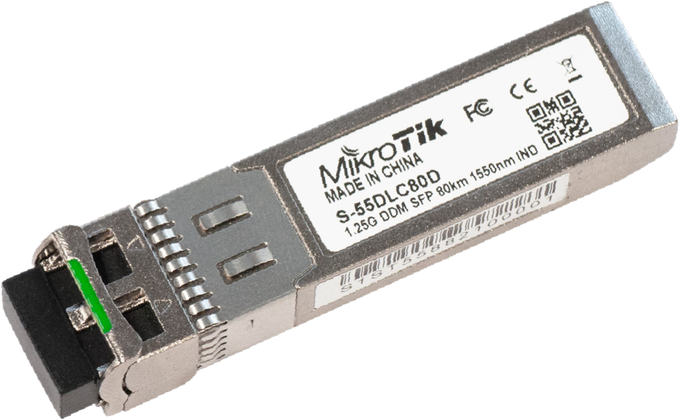 Mikrotik S-55DLC80D 80KM SFP Fiber Modül Single Mod