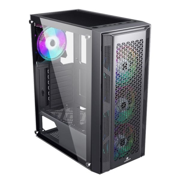 GAMEBOOSTER GB-F3107B 650W 80+ BR 4x12CM ARGB FAN ATX PENCERELİ USB3.0 SİYAH KASA