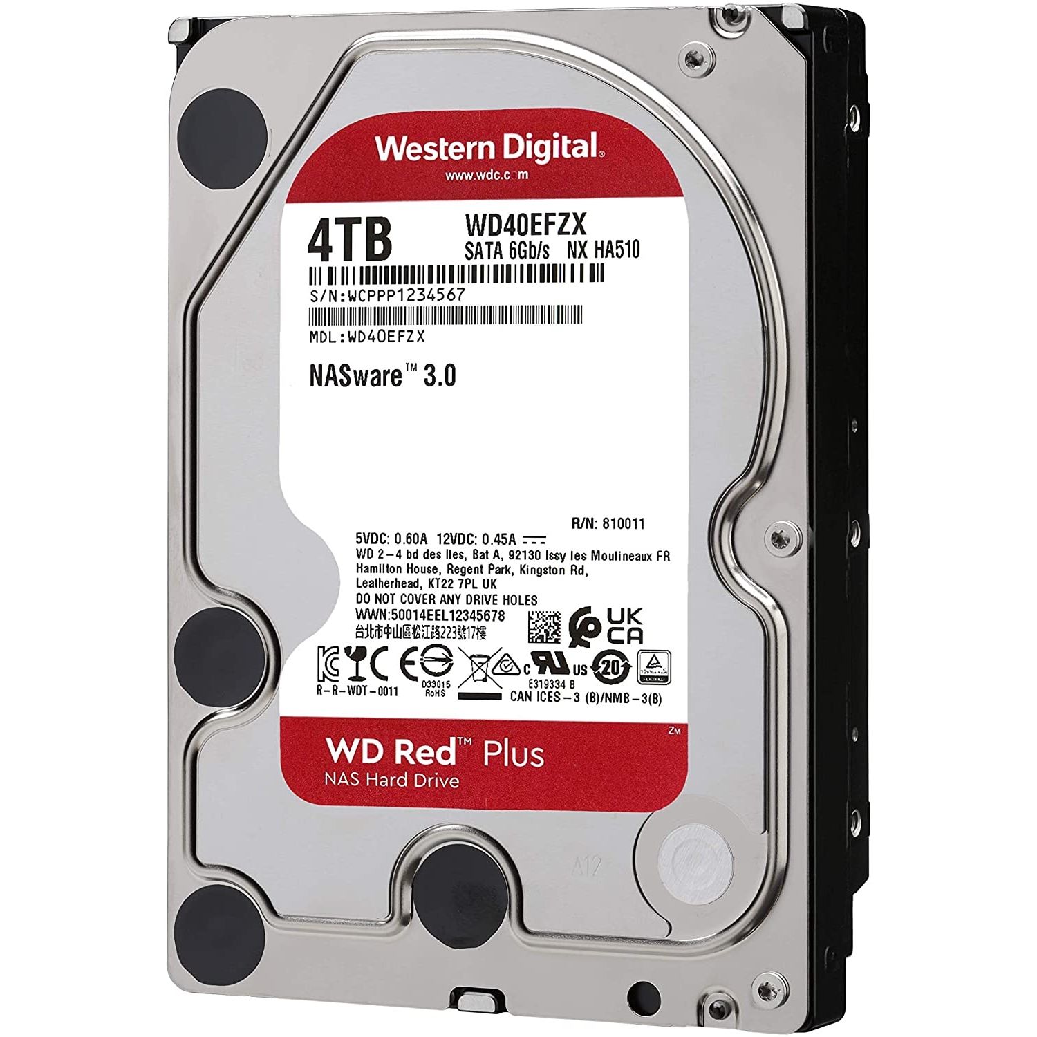 WD RED PLUS 4TB 5400RPM 128MB SATA3 6Gbit/sn WD40EFZX NAS HDD