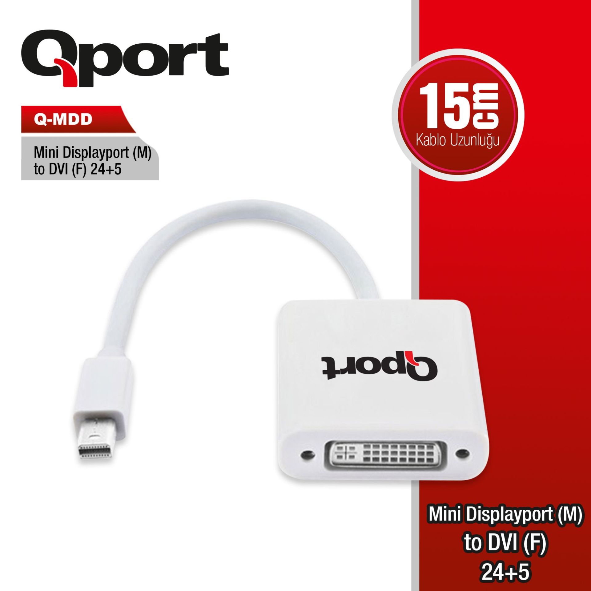 QPORT Q-MDD MINI DISPLAY TO DVI ÇEVİRİCİ