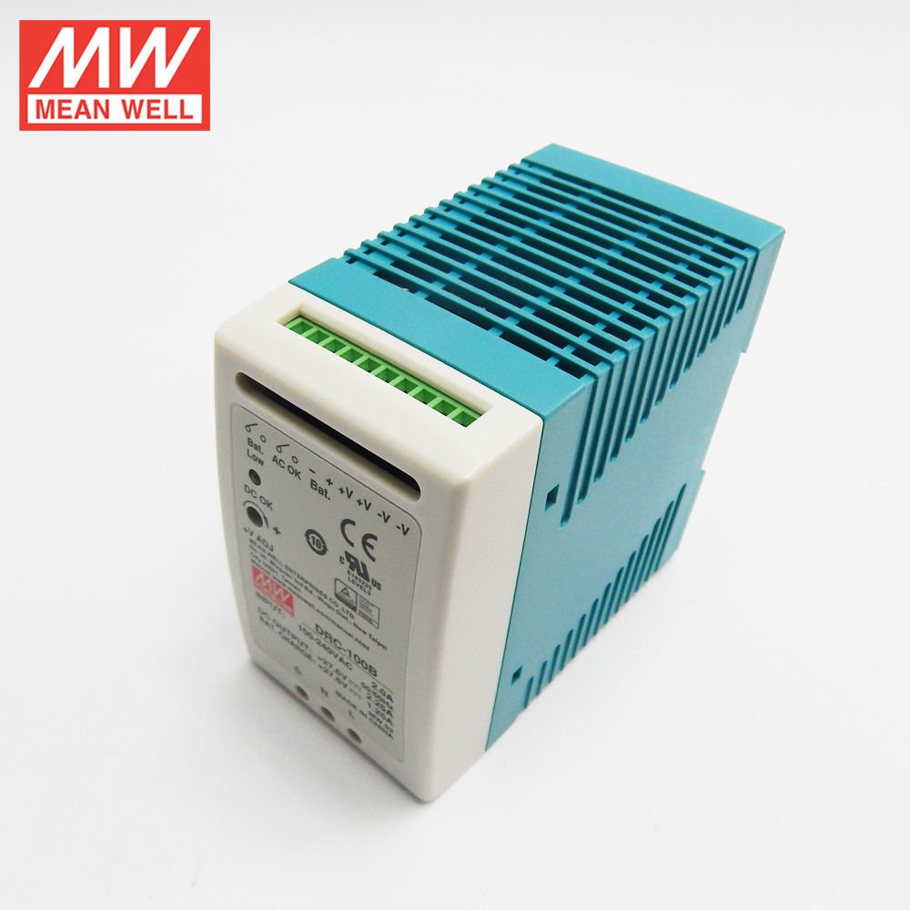 Mean Well DRC-100B 27.6V UPS Fonksiyon Ray Tipi Akü Şarj Aleti