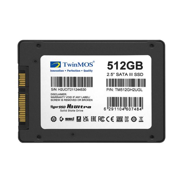 TWINMOS 512GB 580/550Mb/s 2.5'' SATA3 SSD TM512GH2UGL 3D-NAND