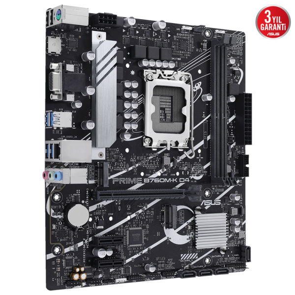 ASUS PRIME B760M-K D4 2xDDR4 5333 HDMI/VGA 2xM2 USB3.2 AURA RGB 2.5Gbit LAN 1700P (12.Gen/13.Gen)