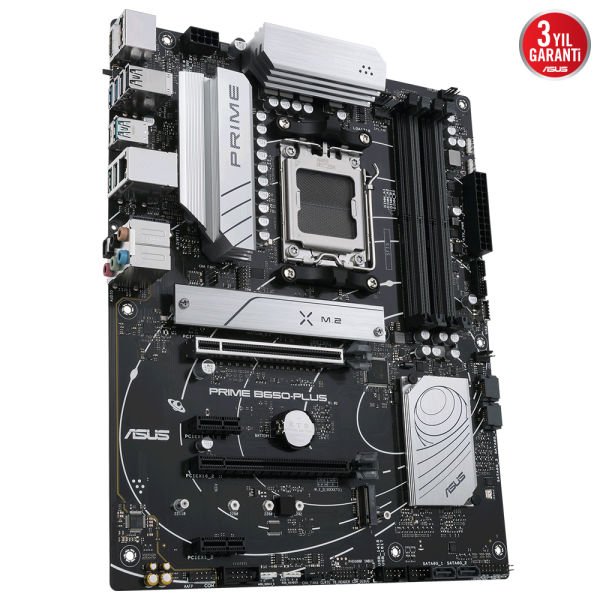 ASUS PRIME B650-PLUS AM5 4xDDR5 6400 DP/HDMI 2xM2 USB3.2 AURA RGB 2.5GBİT LAN ATX 128GB RAM