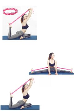 Numaralı Pilates Yoga Jimnastik Egzersiz Esneme Lastiği Direnç Bandı Elastik Band Gri