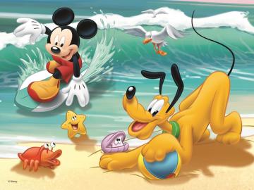 Trefl Puzzle Mickey And Pluto At The Beach 30 Parça Yapboz