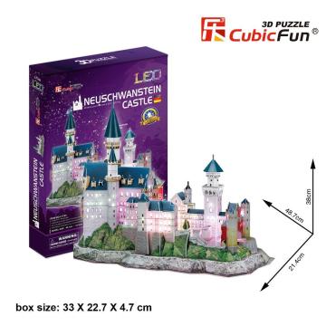 Cubic Fun Neuschwanstein Kalesi - Almanya (Led Işıklı)