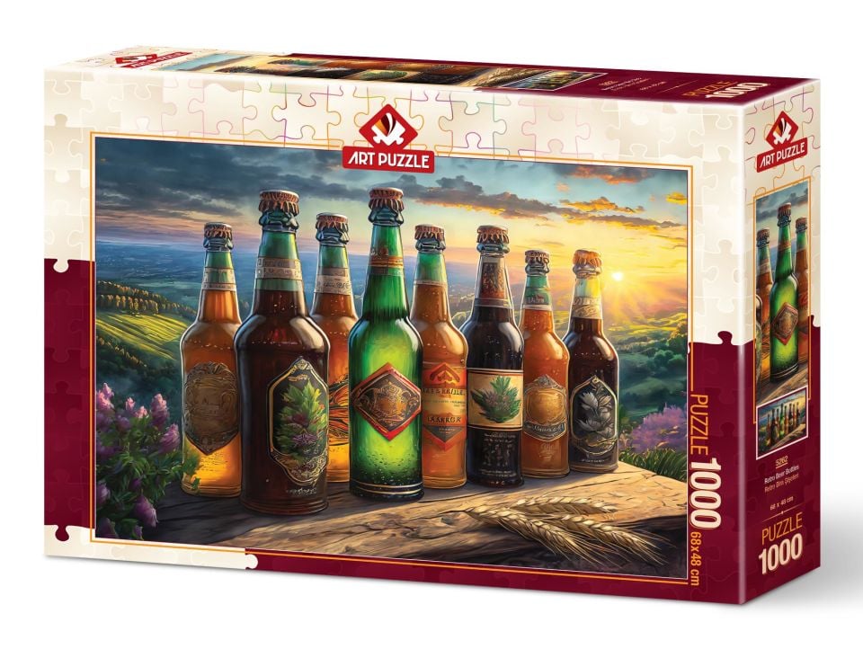 Art Puzzle Retro Bira Şişeleri 1000 Parça Puzzle