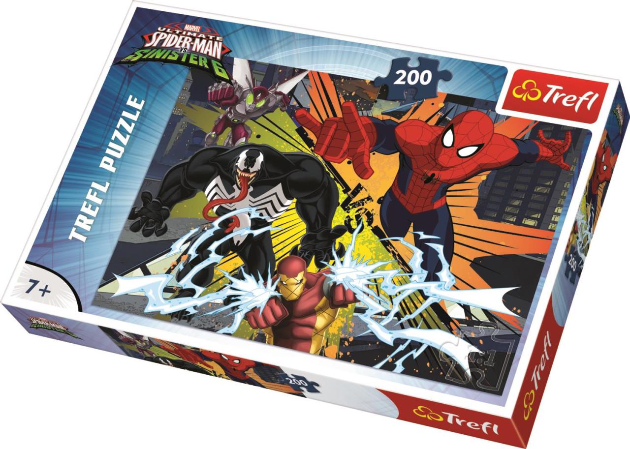 Trefl Puzzle Spiderman The Clash, Dısney Marvel 200 Parça Yapboz