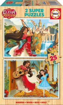 Educa Puzzle Elena Of Elenor 2 x 25 Parça Ahşap Puzzle