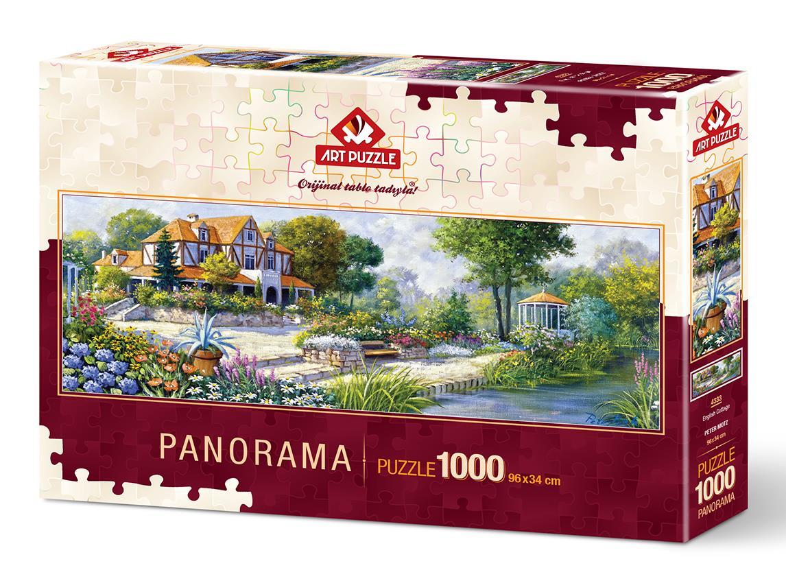 Art Puzzle English Cottage  1000 Parça Panorama Puzzle