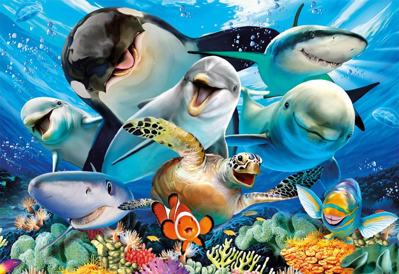 Educa Puzzle Underwater Selfies 500 Parça Puzzle