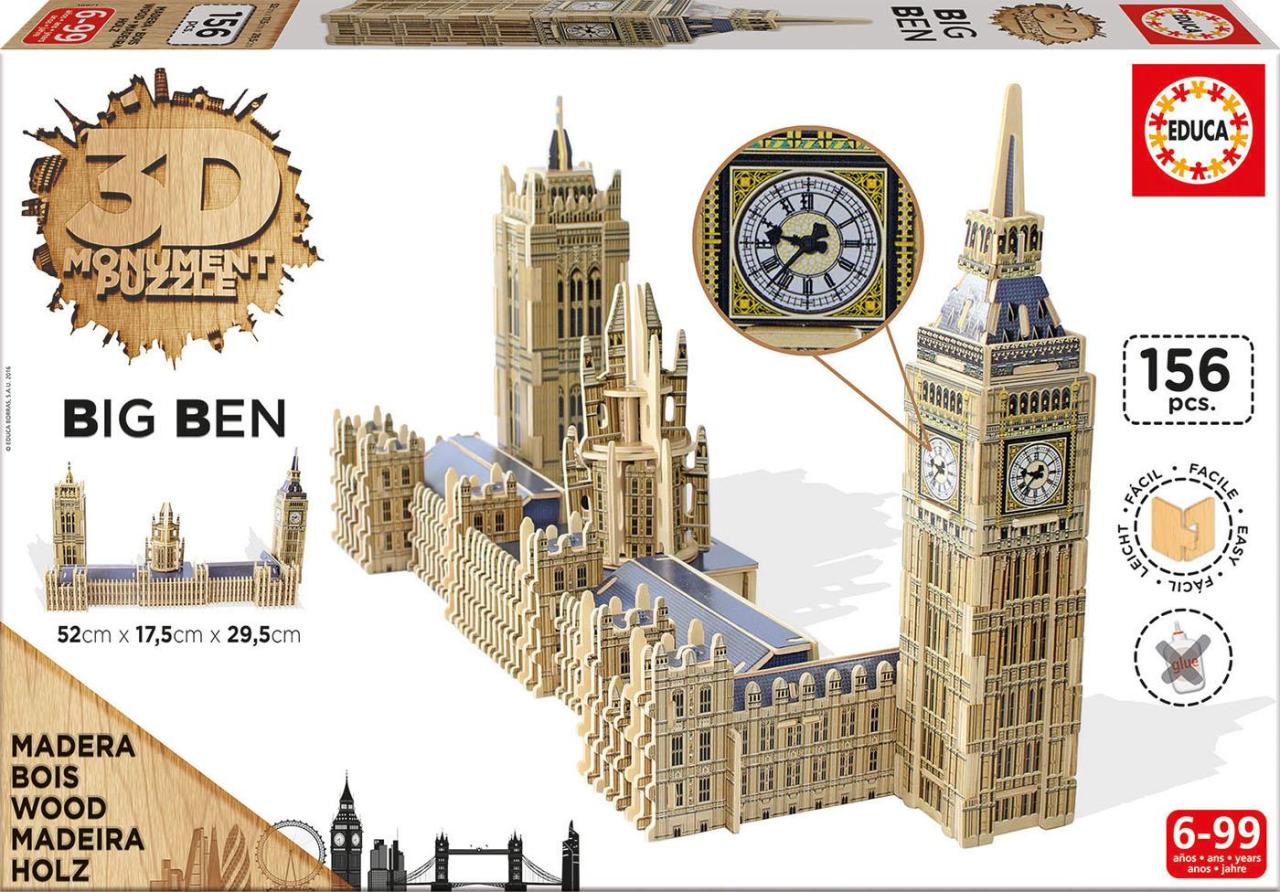 Educa Puzzle Big Ben Ahşap 3d Puzzle