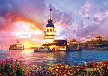 Art Puzzle Kız Kulesi 1000 Parça Yapılmış Puzzle