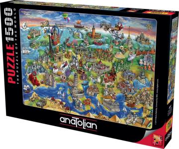 Anatolian Puzzle Avrupa Haritası 1500 Parça Puzzle