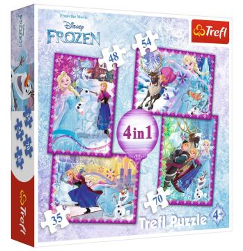 Trefl Puzzle Frozen Winter Frenzy 4'lü 35+48+54+70 Parça Yapboz