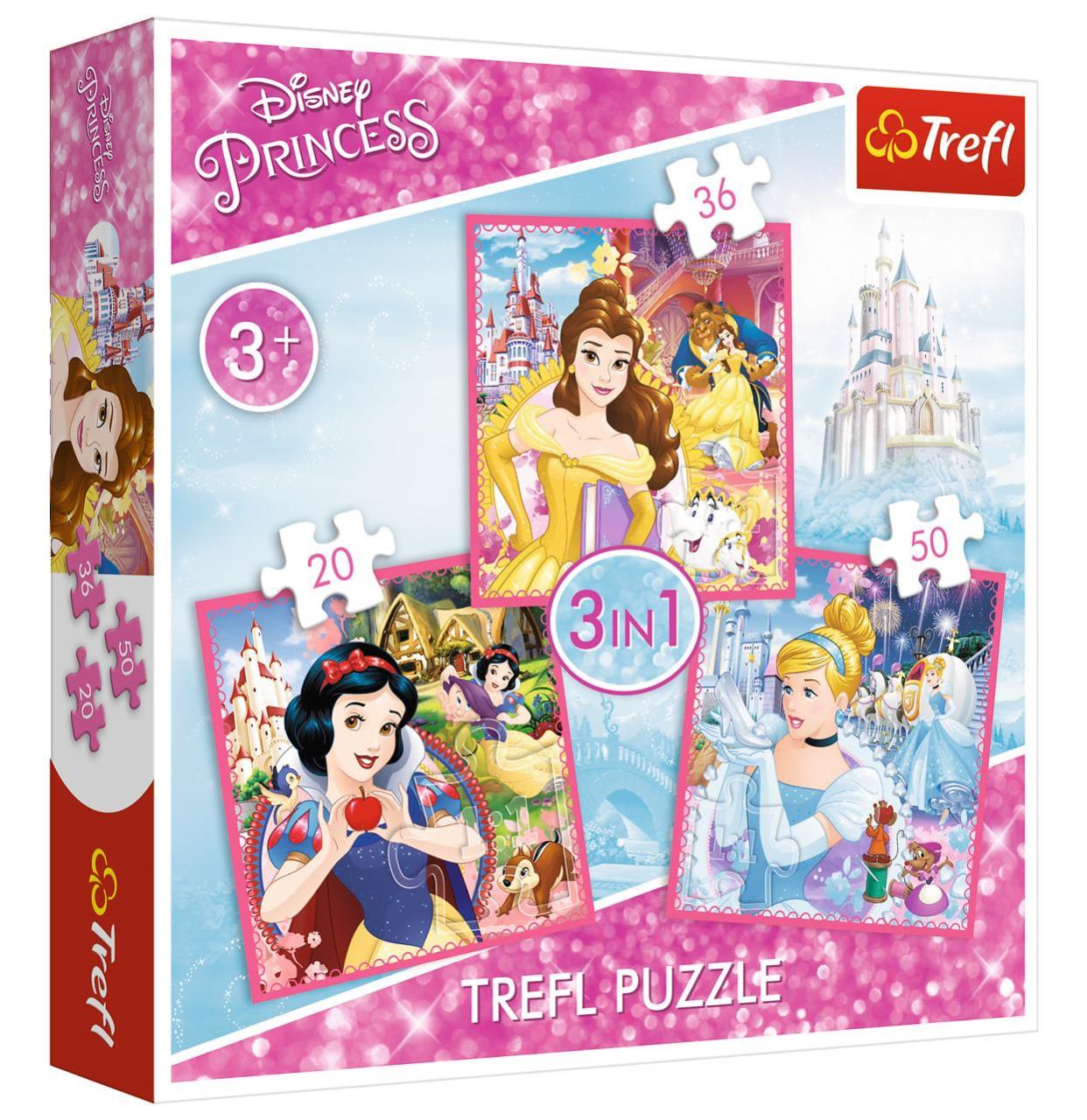 Trefl Puzzle The Enchanted World Of Princess 3'lü 20+36+50 Parça Yapboz