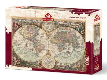 Art Puzzle Dünya Haritası 1500 Parça Puzzle