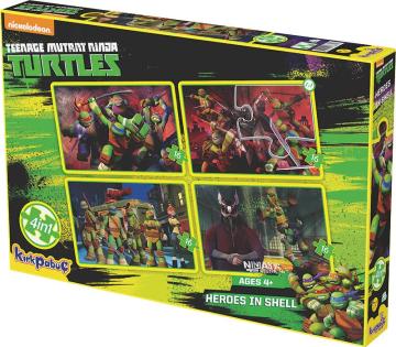 Anatolian Puzzle Ninja Turtles, Heroes In Shell 4 X 16 Parça Karton Puzzle