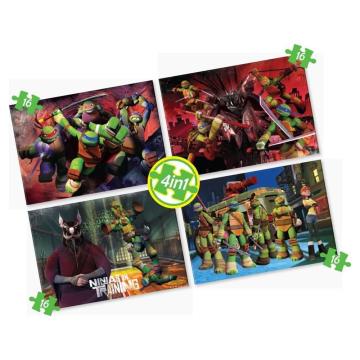 Anatolian Puzzle Ninja Turtles, Heroes In Shell 4 X 16 Parça Karton Puzzle