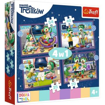 Trefl Puzzle Treflıks Before Bedtıme - Good Nıght, Treflıks For The Nıght 4 in 1 Çocuk Puzzle (35+48+54+70 Parça)