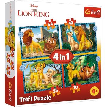 Trefl Puzzle Adventures Of The Lıon Kıng 4 in 1 Çocuk Puzzle (35+48+54+70 Parça)