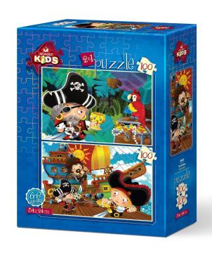 Art Çocuk Puzzle Korsanlar 2x100 Parça Puzzle