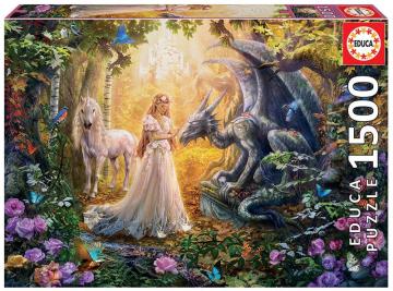 Educa Dragon, Princess And Unicorn 1500 Parça Puzzle