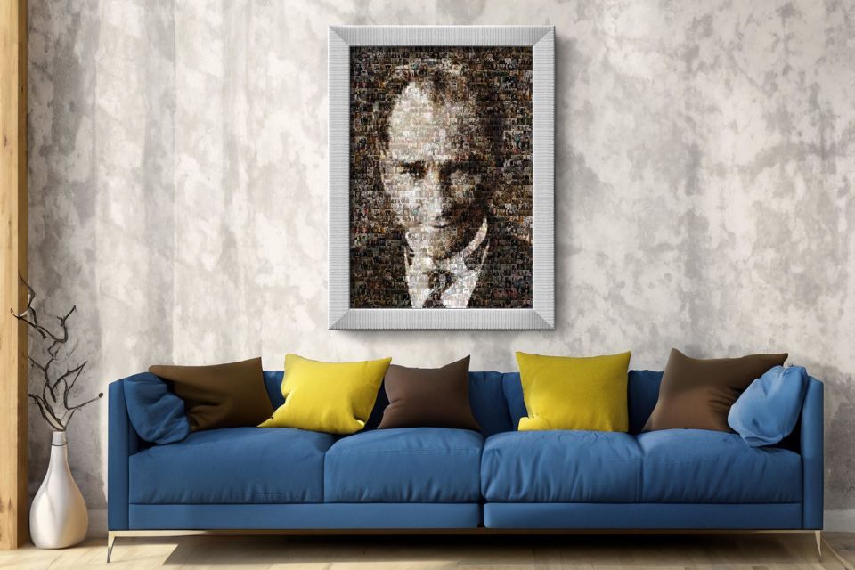 Art Tablo Mustafa Kemal Atatürk 68 x 48 cm Çerçeveli Tablo