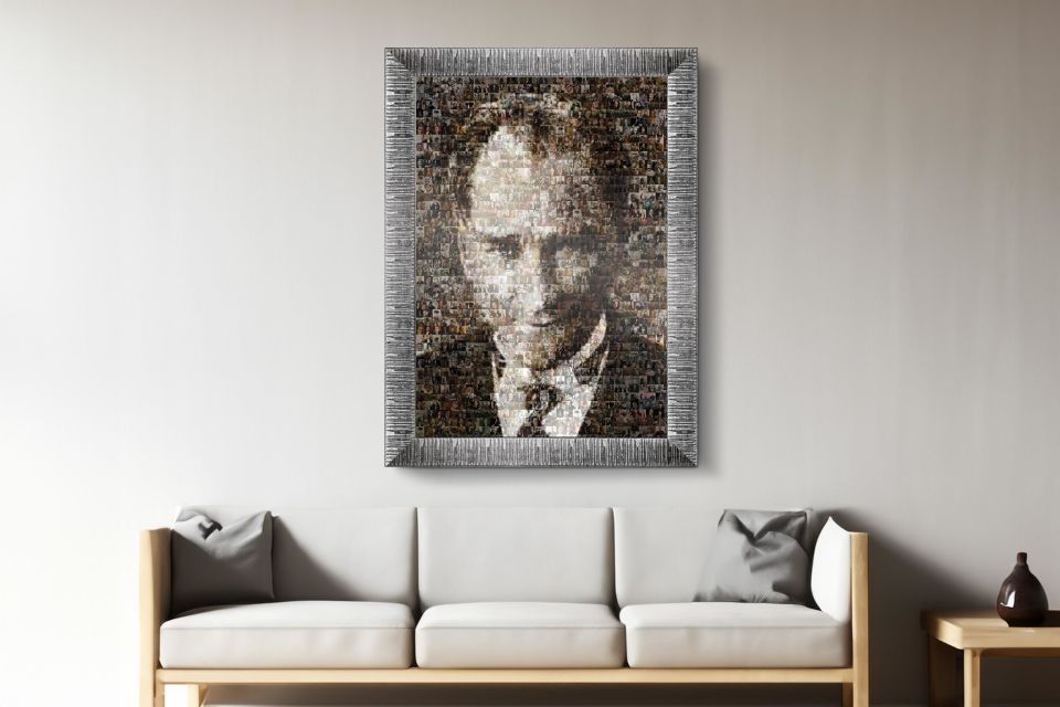 Art Tablo Mustafa Kemal Atatürk 68 x 48 cm Çerçeveli Tablo