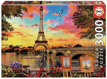 Educa Sunset In Paris 3000 Parça Puzzle