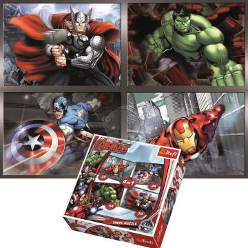 Trefl Puzzle Dısney Avangers 4 İn 1 Çoçuk Puzzle