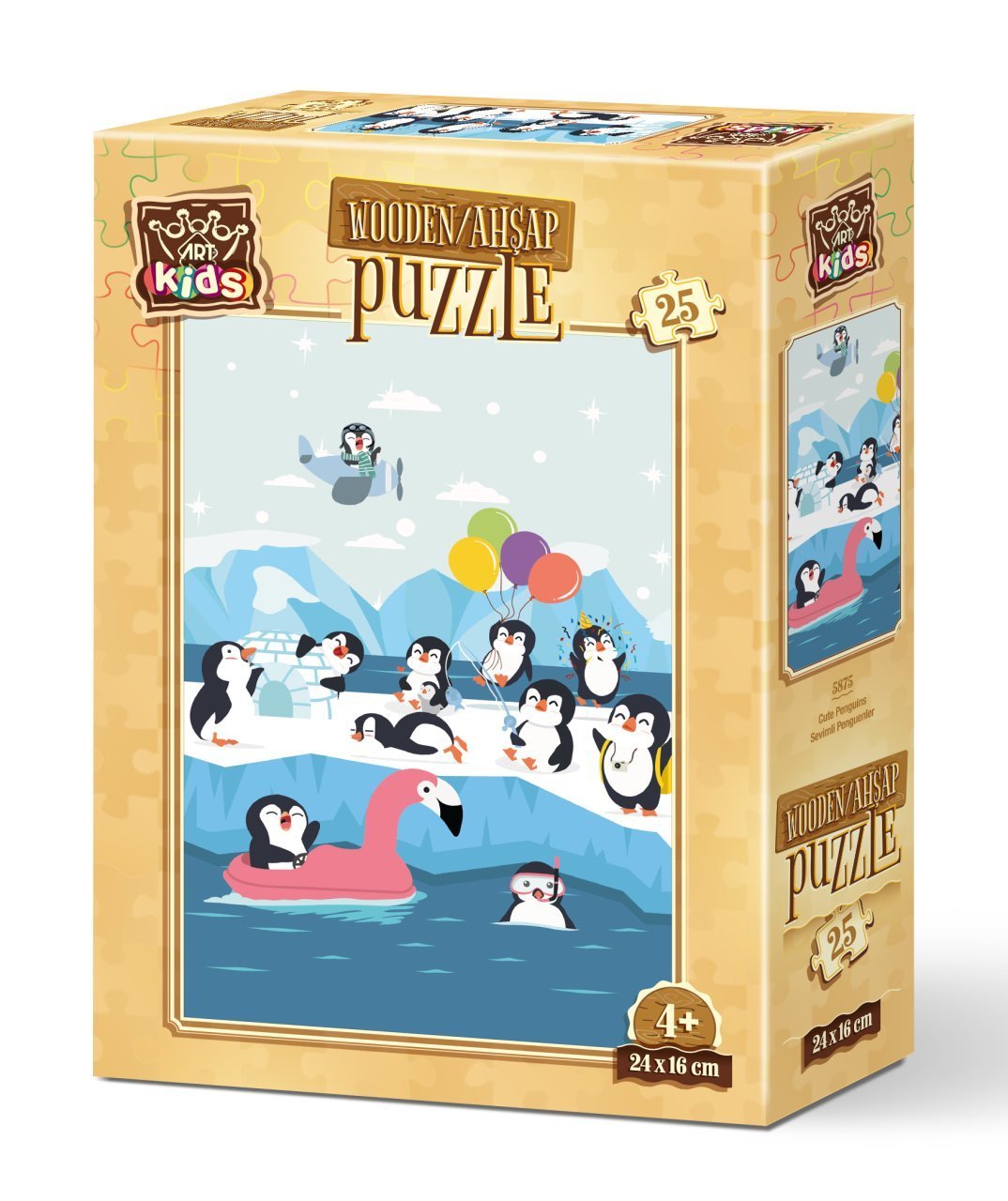 Art Kids Sevimli Penguenler 25 Parça Ahşap Puzzle