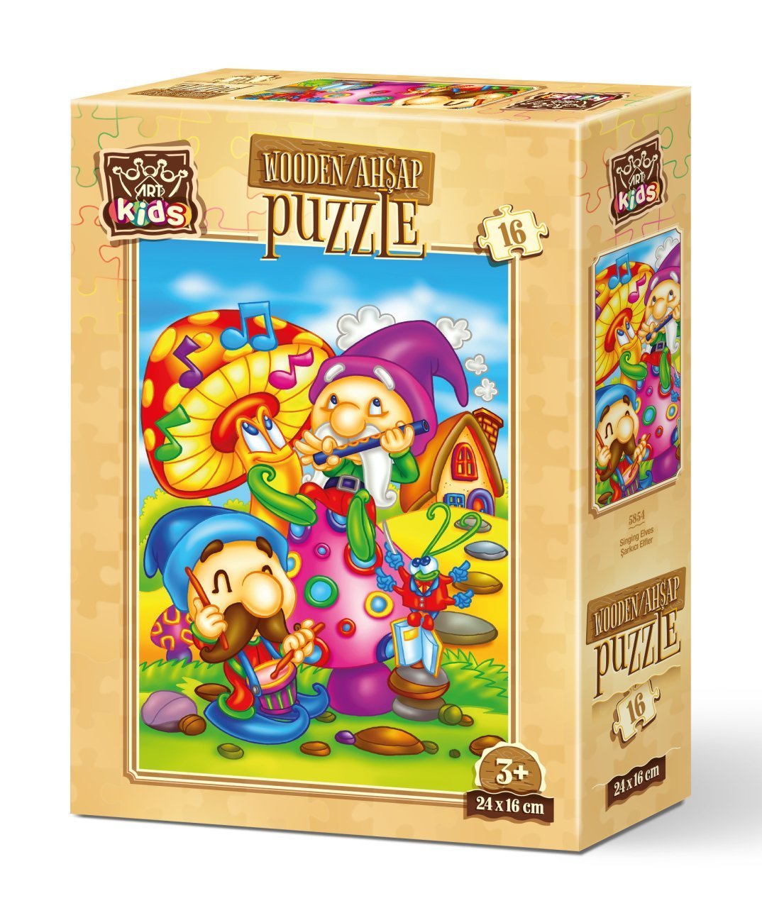 Art Kids Şarkıcı Elfler 16 Ahşap Parça Puzzle