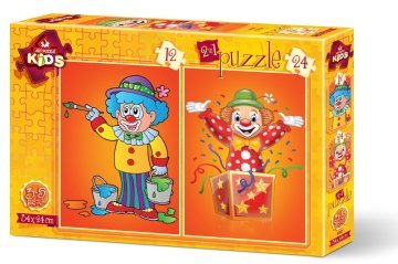 Art Puzzle Palyaço 2'li 12+24 Parça Yapboz