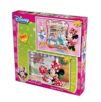 Yappuzz Minnie Mouse 2'li Puzzle 24+35 Parça