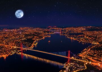 Art Puzzle Üç Köprü, Bosphorus 1000 Parça Neon Puzzle