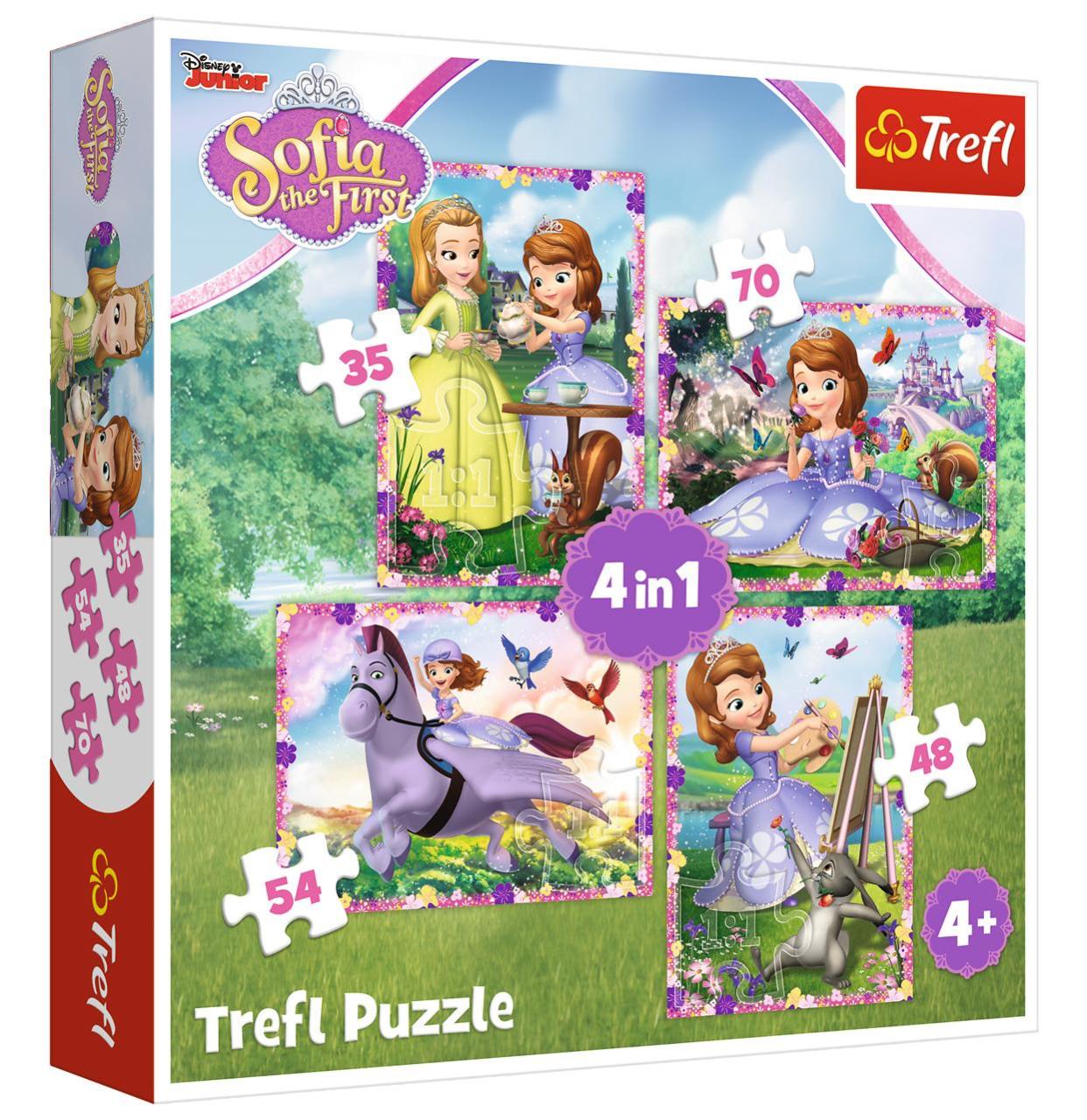 Trefl Puzzle Sofia's World 4'lü 35+48+54+70 Parça Yapboz