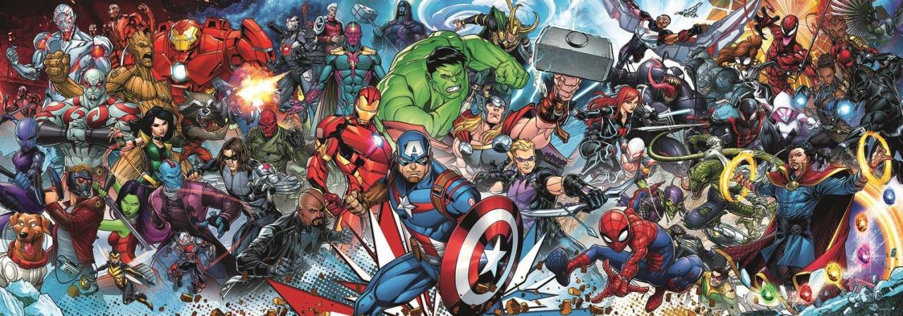 Trefl Puzzle Join The Marvel Universe 1000 Parça Panorama Puzzle