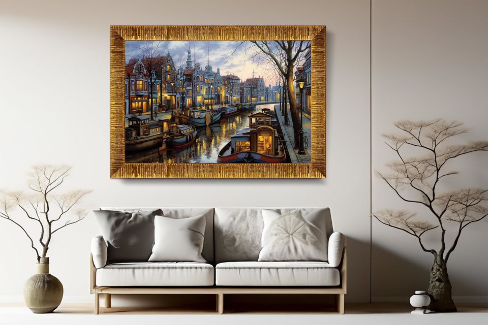 Art Tablo Kanal Işıkları 85 x 60 cm Çerçeveli Tablo